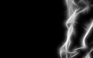 Woman torso white smoke black - abstract illusionism free wallpaper