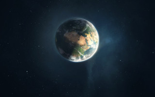 Earth space stars bright light - the earth free wallpaper