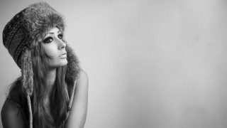 Woman hat scarf shoulder fashion - her head and a scarf free wallpaper