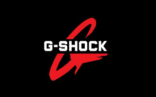 Gshock red white logo black - white letter free wallpaper