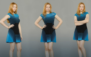 Woman blonde 3d model posing - 3 d model free wallpaper