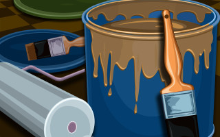 Paint can paintbrush paint checkered - floor free wallpaper for desktop