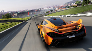 Car city road scene rendering - photorealism free wallpaper for desktop