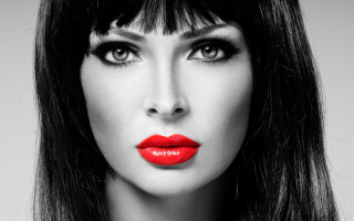 Araceli gilbert popart asian woman - red lipstick free wallpaper