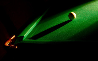 Pool table green cue planet - focus free wallpaper