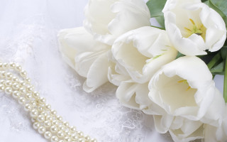 White flower beaded necklace lace 2 - soft detail free wallpaper