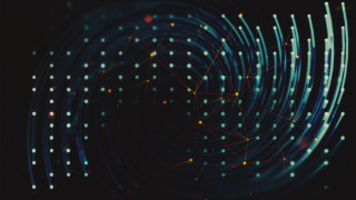 Spiral lines dots night sky - white dot free wallpaper