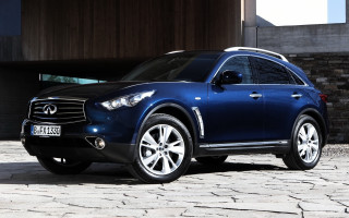 Blue infiniti building brick door - photorealism free wallpaper for desktop