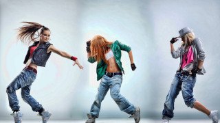 Dancing group air hands hat - one person free wallpaper