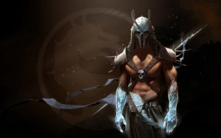 Horned man sword armor glowing - head and a sword free wallpaper for desktop