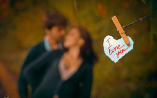 Heart sign clothesline love blurred - sign free wallpaper