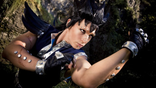 Woman cosplay sword rock tree - cosplay free wallpaper for desktop