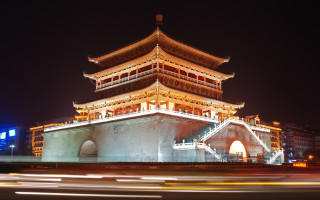 Tower cityscape bridge architecture night - a tower free wallpaper