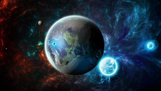 Planet space background swirls glow - david free wallpaper for desktop