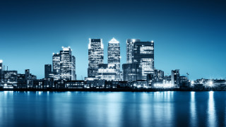 City skyline lake night reflections 3 - neoism free wallpaper for desktop