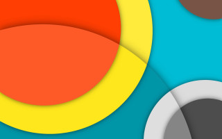 Bauhaus colorful abstract blue yellow - a yellow circle free wallpaper