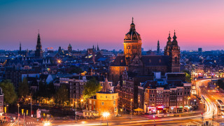 Tokyo clocktower dusk cityscape matte - dusk time free wallpaper