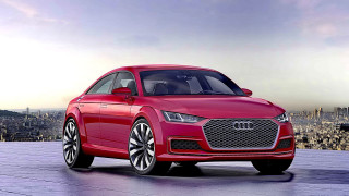 Red car city street person - a red car free wallpaper