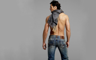Man scarf jeans puzzle fashion - a scarf free wallpaper