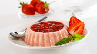 Dessert plate strawberries spoon pastel - the plate free wallpaper