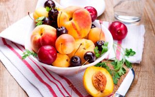 Bowl fruit table knife fork - a bowl of fruit free wallpaper