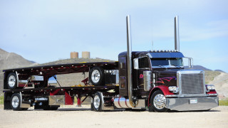 Semi truck flatbed desert digital - a desert area free wallpaper