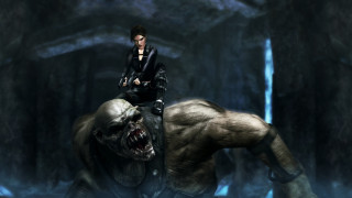 Woman giant monster forest gothic - the back free wallpaper for desktop