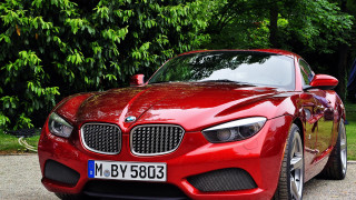 Red sports car parked tree - berlin secession free wallpaper