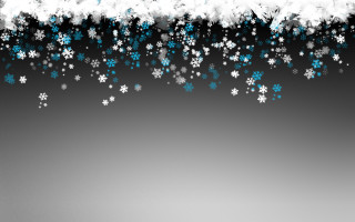 Black white snow flakes gradient - a blue border free wallpaper