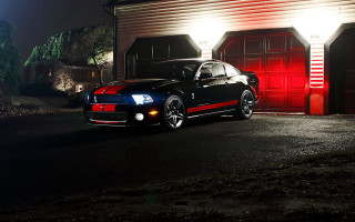 Black car red garage night 2 - a.d.m. cooper free wallpaper for desktop