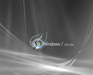 Black white windows7 ultimate logo - free rain wallpaper for desktop