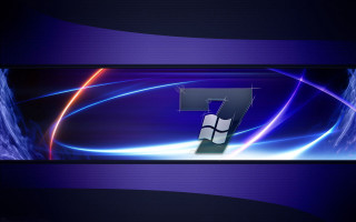 Blue purple background window7 logo - in the background free wallpaper