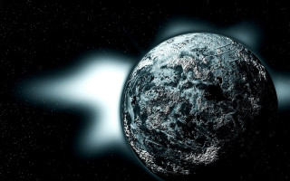 Black white planet space bright - david free wallpaper for desktop