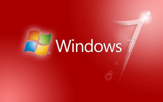 Red background windows7 logo white 2 - the window 7 logo free wallpaper