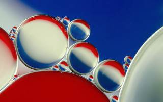 Red white blue liquid bubbles - liquid free wallpaper for desktop