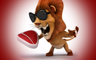 Lion sunglasses red object mustache - a lion free wallpaper for desktop