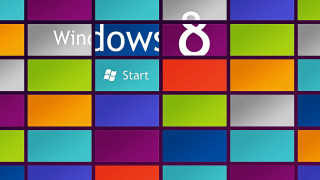 Colorful background number six windows8 - the center of the image free wallpaper