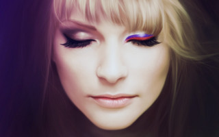 Woman long hair bright makeup - charlie bowater free wallpaper for desktop