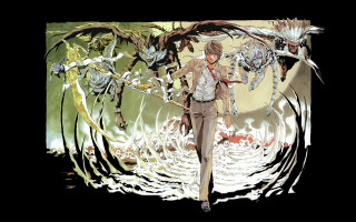 Man bird field outstretched fantasy - yusuke murata free wallpaper for desktop