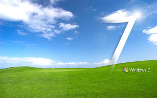 Green field blue sky white 4 - a green field free wallpaper for desktop