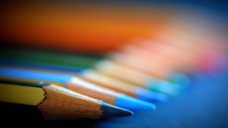Colored pencils blue table bengal - bengal school of art free wallpaper