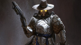 Man costume glowing revolver hat - a gun and a hat free wallpaper