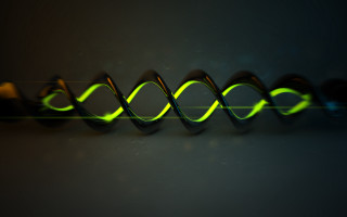 Green wave yellow line hatsune - kinetic art free wallpaper