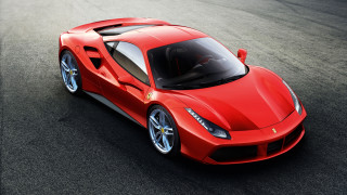 Red sports car racing night - the front of the car free wallpaper for desktop