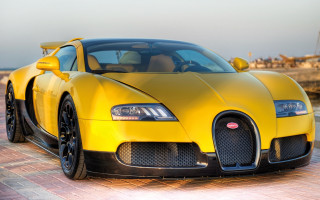 Yellow bugatti brick road pier 2 - luxury free wallpaper