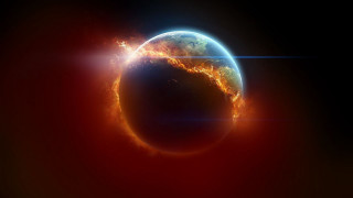 Fire ring earth bright light 2 - apocalypse free wallpaper