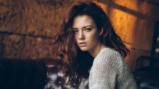 Woman long hair couch brick - a couch in a room free wallpaper for desktop