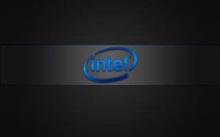 Blue intel logo black stripe - the bottom of the logo free wallpaper