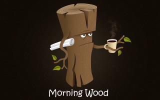 Cartoon coffee tree stump conceptual - bob ringwood free wallpaper