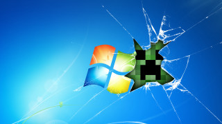 Broken window computer logo green - rtx free wallpaper